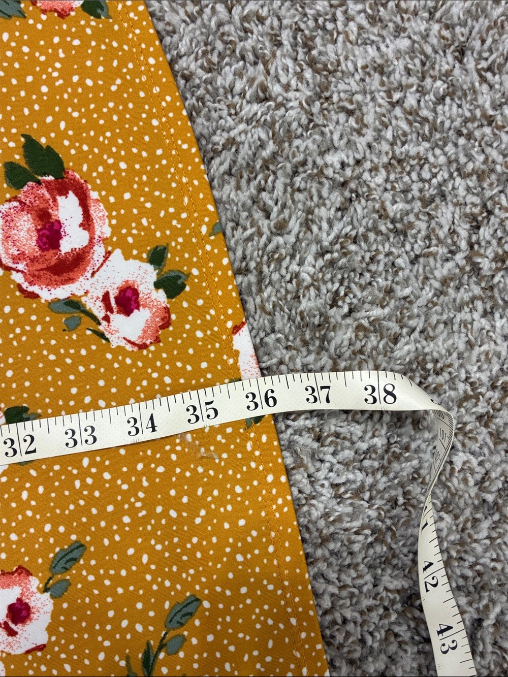 Apt. 9 Mustard Floral Sleeveless A-Line Dress with Pockets & Keyholes - Size L - Picture 11 of 12